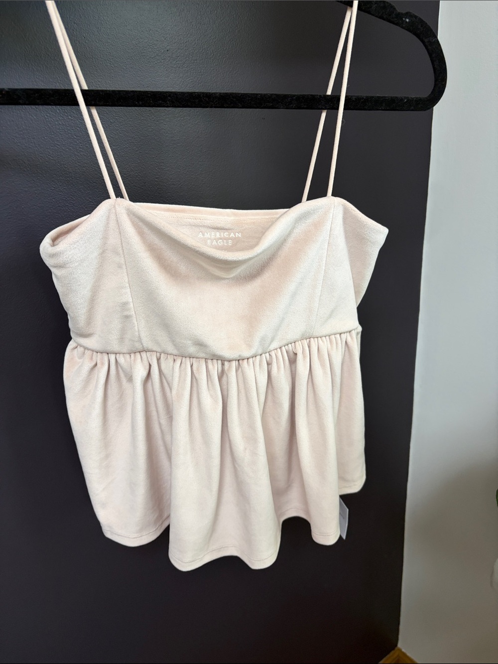 American Eagle Outfitters pale cream peplum cami!! NWT!!